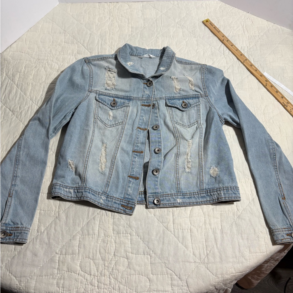 Highway Jeans Lightwash Distressed Jean Jacket